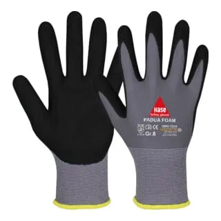 Hase Sicherheitshandschuhe Padua Foam Größe 9 in weiß von Hase