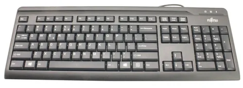 Fujitsu KB410 Keyboard USB Black US INT QWERTY von Fujitsu