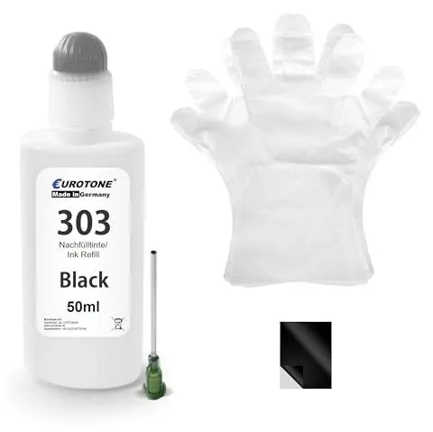 Eurotone Nachfülltoner kompatibel mit HP 303XL Schwarz