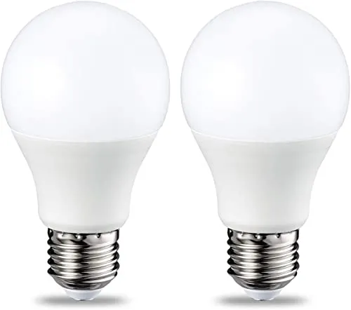 Amazon Basics E27 LED Lampe 9W - Dimmbar, warmweiß, 2er-Pack - Energiesparlampe mit 15.000 Stunden Lebensdauer und 806 Lumen Helligkeit. Ideal für eine gemütliche Atmosphäre und bis zu 85% Stromersparnis im Vergleich zu Glühlampen.