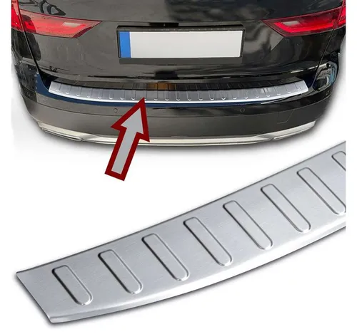 RECAMBO Ladekantenschutz für VOLVO V90 + V90 Cross Country - Abdeckblenden mit hochwertigem V2A Edelstahl, perfekter 3D-Passform und einfache Montage. Schützt Ihren Lack vor Kratzern und verleiht Ihrem Fahrzeug eine exklusive Optik.