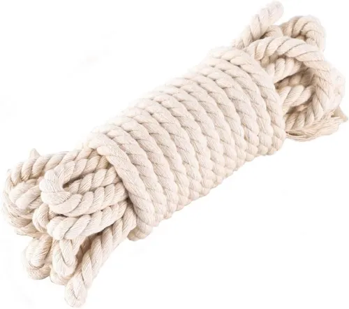 Montegoni Bastelnaturmaterial 8mm x 5M Makramee Baumwollseil – Starkes Seil für DIY & Deko, Hochwertiges Naturmaterial, Natürliche & elegante Optik