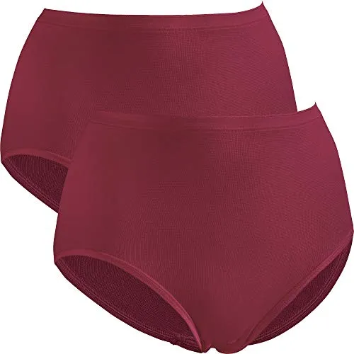 Erwin Müller Damen-Taillenslip 2er-Pack Modal Bordeaux Größe 46
