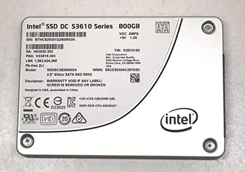 Intel SSDSC2BX800G4 S3610 Serie 800 GB 2,5 7 mm 20 NM