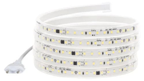 LED-Streifen Dimmbar 220V SMD Selbstgleichrichtend 120 LED/m 10W/m 1000lm/m Breite 12mm Schnitt 10cm IP65 nach Maß 2200K Superwarm 2 m