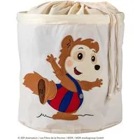 Lifeney Aufbewahrungskorb Wäschekorb – Bobo Siebenschläfer Design - Dekokorb für Kinderzimmer, mit Kordelzug und kultigem Bobo Siebenschläfer-Design. Ideal zur Aufbewahrung von Spielsachen und sorgt für Ordnung im Spielzeugzimmer.