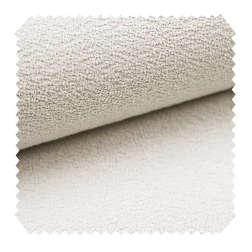 novely® MOERS - Feiner Bouclé-Polsterstoff - Robuster Möbelstoff - Pflegeleichte Meterware 1lfm | Farbe: 01 Wollweiß