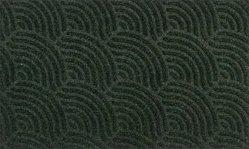 wash+dry Fußmatte Waves Midnight - Grüne Wellenmatte - Fußmatten, stilvolle und umweltfreundliche Textilmatte in elegantem Wellen-Design, Oeko-Tex® Standard 100 zertifiziert und ideal für jeden Eingangsbereich.
