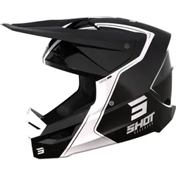 Shot Furious Reflex Motocross Helm, schwarz-weiss, Größe XL für Männer