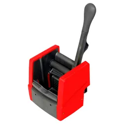 Vermop Presse VK 4 für Flachmop und Fransenmop, rot - Presse für Reinigungswagen, innovative Vertikal-Kunststoffpresse mit Softpoint für müheloses Ausdrücken des Mops.