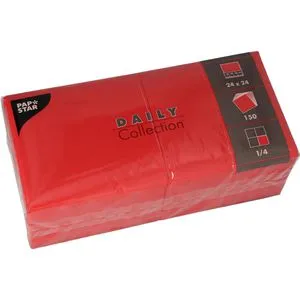 Papierservietten Rot von PAPSTAR