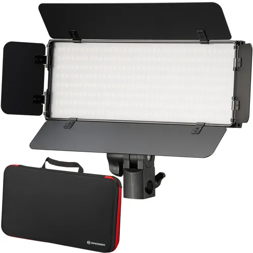 BRESSER PT 30B-II LED Bi-Color Videoleuchten-Set - Professionelles Videoleuchten-Set mit 30 W Leistung, stufenlos dimmbar und BI-Color-Funktion für perfekte Farbtemperaturen. Ideal für kreative Lichtgestaltung bei Video- und Fotoaufnahmen.