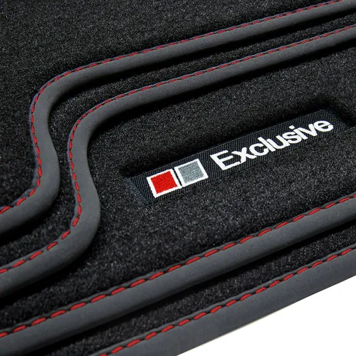 tuning-art Auto-Fußmatten A41 für Audi TT 8J - Passgenaues Automatten Set mit exklusiver Bandeinfassung und Ziernähten, aus hochwertigem Velours für lange Haltbarkeit, rutschfest und wasserfest.