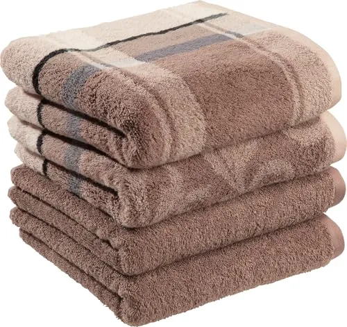 Erwin Müller Handtuch-Set 4er-Pack braun 50x100 cm von Erwin Müller