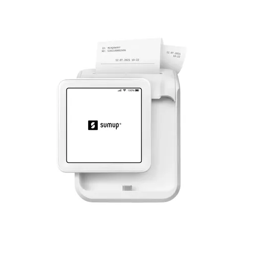Mobiles Kartenlesegerät SumUp Solo + Ladestation mit Drucker