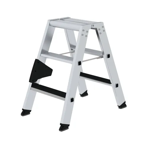 MUNK Aluminium-Stehleiter beidseitig begehbar 2 x 3 Stufen