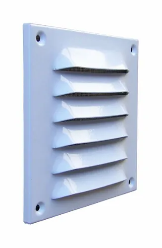Lüftungsgitter 140 x 140mm Aluminium weiß