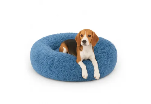 Bestlivings Tierbett Haustierbett Fluffy, Polyester, Hundekissen rund flauschig, rutschfest - Hundebett Katzenbett