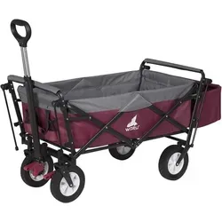 WOLTU Bollerwagen faltbar mit Dach - Fuschia - Handwagen für Kinder und Freizeit, mit 80 kg Tragkraft und abnehmbarem Sonnenschutz, ideal für Garten, Camping und Ausflüge.
