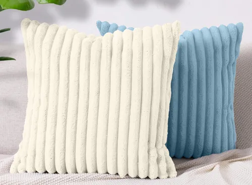 Amilian Dekokissen 2er Set - 40x40 cm Sofakissen mit Hotelverschluss - Hochwertige Zierkissen in 40x40 cm, gefertigt in der EU. Mit praktischem Hotelverschluss für einfache Handhabung. Pflegeleicht und maschinenwaschbar, ideal für jeden Wohnraum.