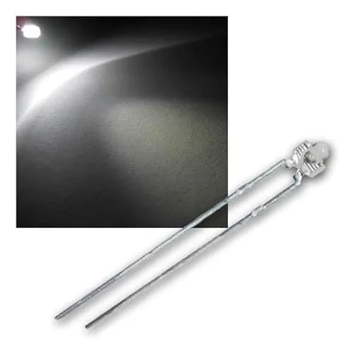 world-trading-net - 25 LEDs 1,8mm wasserklar purweiß Typ WTN-18-4500, Leuchtdiode, bedrahtet, Diode leuchtend, als Bauteil