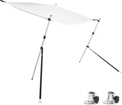 vidaXL T-Top-Beschattungsverlängerung - UV-beständiger Boot Sonnenschutz - Abdeckplanen für Boote: Genießen Sie kühlen Schatten auf dem Wasser mit dieser robusten, wasserfesten T-Top-Verlängerung aus langlebigem Polyester und stabilem Aluminiumrahmen.