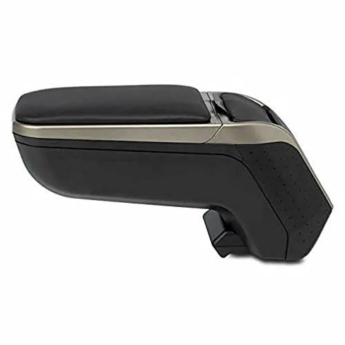 RATI ARMSTER 2 Apoyabrazos Específico Negro/Gris para Fiat 500 (08-15), con compartimento de Almacenaje y Abatible