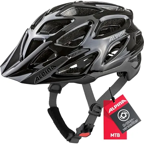 ALPINA Unisex Fahrradhelm Black-Anthracite 57-62 cm - Fahrradhelme mit optimaler Kühlung durch Belüftungsöffnungen und extrem leichtem Design für höchsten Tragekomfort. Hergestellt in Deutschland.