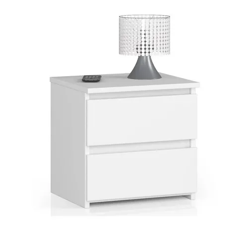 Raumhirsch Furniture Nachttisch, Weiß, Holzwerkstoff, Rechteckig, 40x40x35 cm