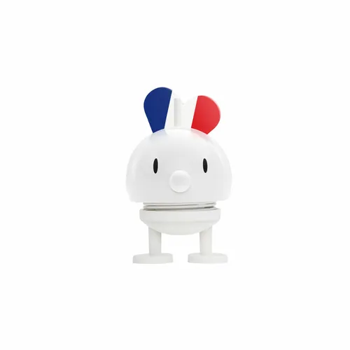 Hoptimist Dekofigur I love France Bumble S, ABS-Kunststoff, Stahl, Weiß, 8.7 cm