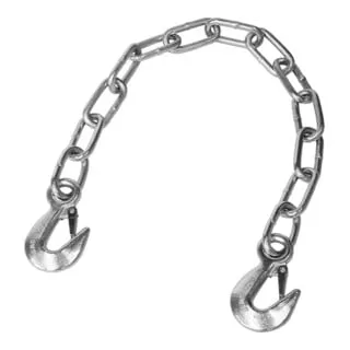 fetra Gliederkette mit 2 Karabinerhaken 4707 - Stahlkette für sichere Abrutschsicherung, ausgestattet mit zwei stabilen Karabinerhaken für vielseitige Einsatzmöglichkeiten.