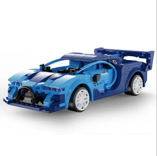 Blue Race Car