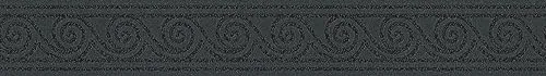 A.S. Création Moderne Wellen Bordüre Schwarz Glitzer Selbstklebend 384041 5,00 m x 0,08 m Made in Germany