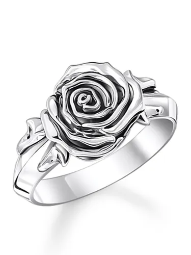 THOMAS SABO Fingerring Midnight Rose, silberfarben 54 in silber von THOMAS SABO