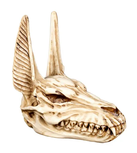 Altägyptischer Fantasy Totenkopf Anubis - Gothic Kopf-Skulptur 17 cm - Kopfskulpturen, eindrucksvoller Anubis-Totenkopf aus Kunststein, ideal für Sammler und als Deko-Highlight in jedem Raum.