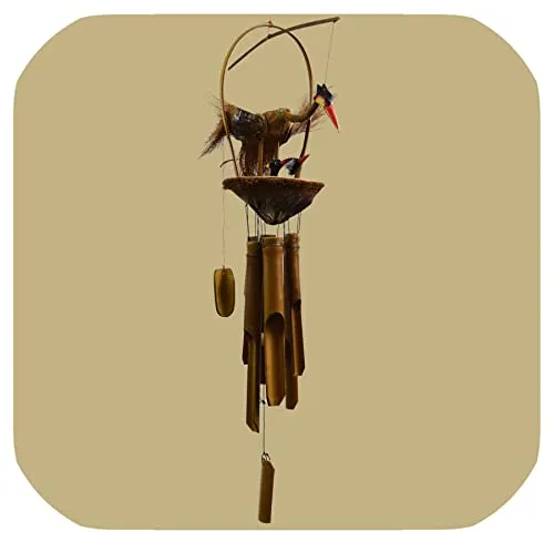 Produktbild Windspiel Klangspiel Bambus Mobile Türglocke Feng Shui Kranich