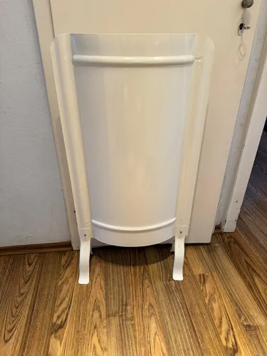 Ofenschirm mit Füßen weiß Hitzeschild 91 x 46 cm weiss modern glatt neues Model