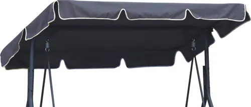 Universal, Sonnendach, Hollywoodschaukel Dachbezug, Dachplane, 230 x 120 cm, Garten-Schaukel, Ersatzdach, Graphit [101]