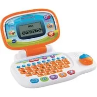 Vtech® Kindercomputer Ready Set School - Mein Lernlaptop in Orange - Lerncomputer für Kinder ab 3 Jahren mit 30 Spielen, 40 Melodien und personalisierbarem Begrüßungsdisplay. Ideal für den spielerischen Einstieg in Buchstaben, Zahlen und Logik.