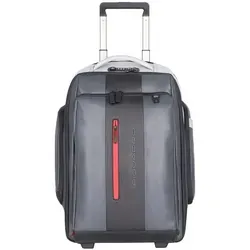 Piquadro Urban 2-Rollen Rucksacktrolley Leder 54 cm Laptopfach  grau