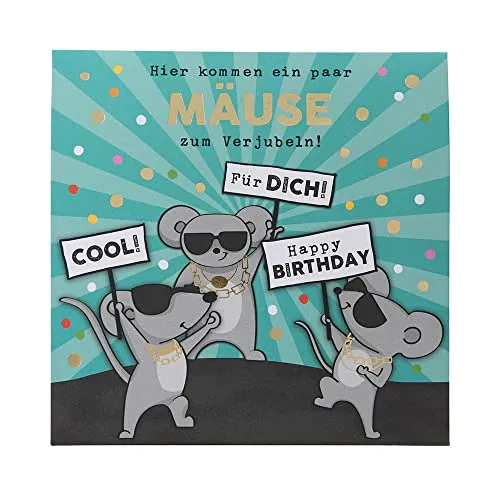 Depesche 0011694-029 Pop-up Glückwunschkarte zum Geburtstag, Klappkarte mit Musik, Lichtelementen und einem originellen Spruch, Geburtstagskarte inkl. Umschlag, Format 15,5 x 15,5 cm