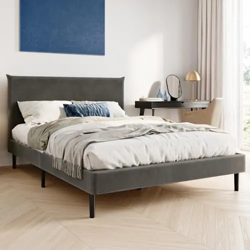 Home Collective Polsterbett 140x200 cm – Modernes Bett mit Lattenrost und Cordbezug - Stylisches Polsterbett mit weichem Cordbezug für hohen Liegekomfort. Ideal für kompakte Schlafzimmer, bietet es ein gepolstertes Kopfteil für entspannte Momente.