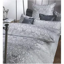 Curt Bauer Bettwäsche Florenz, Mako-Brokat-Damast - Hochwertige 2-teilige Bettwäsche in perlgrau mit eleganten Ornamenten, aus 100% Baumwolle, pflegeleicht und OEKO-TEX® zertifiziert.