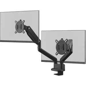 One for All Monitor Halterung Solid Dual Black DM 4210 - Befestigung für zwei Monitore, höhenverstellbar und platzsparend für ein ergonomisches Arbeitsumfeld.