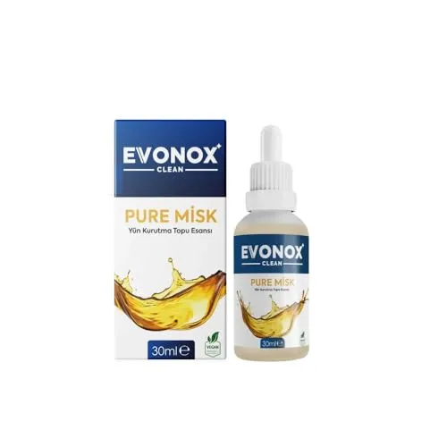 Evonox Clean Wäscheduft für Trocknerbälle – Pure Misk – 30 ml Duftessenz für Wolltrocknerbälle, vegan & hautfreundlich
