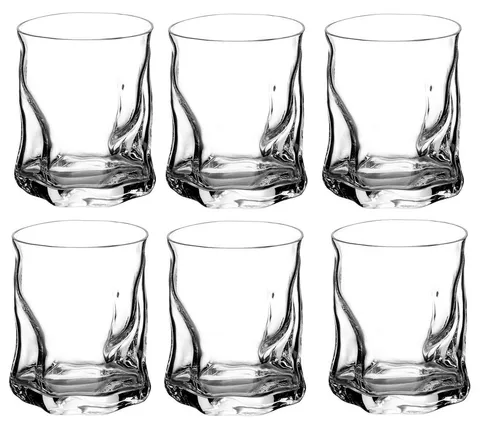 Bormioli Rocco Sorgente Whiskyglas 420ml, 6 Stück - Whiskeygläser aus klarem Glas, ideal für stilvolles Servieren. Hochwertige Qualität und spülmaschinenfest – perfekt für Zuhause oder Gastronomie.