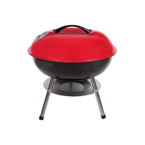 Kugelgrill Ø 35 cm BBQ Holzkohlegrill mit Deckel tragbar Camping Grill rund