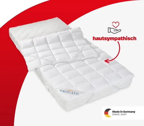 PROCAVE® Matratzenschoner 110x210 cm | Atmungsaktive Matratzenauflage mit 4 Eckgummis - Schützen Sie Ihre Matratze effektiv mit dieser atmungsaktiven Auflage. Sie ist hygienisch, bis 60 Grad waschbar und bietet hohen Schlafkomfort. Ideal für alle Matratzen und mit elastischen Gummis für perfekten Halt.
