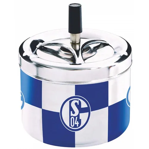FC Schalke 04 Drehaschenbecher Karo Windaschenbecher Aschenbecher S04 Fanartikel