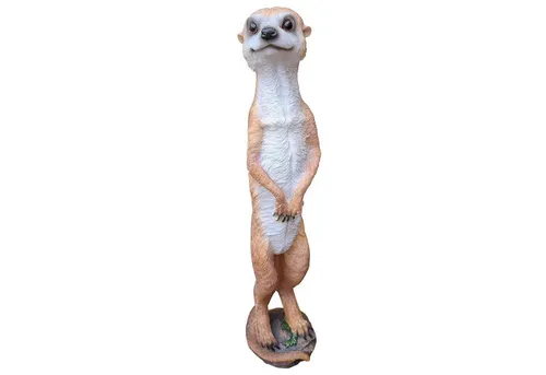 Fachhandel Plus Dekofigur Erdmännchen - Lebensechte Tierfigur aus strapazierfähigem Kunstharz, ideal für Garten und Wohnbereich. Ein humorvoller Hingucker mit detailgetreuer Gestaltung.